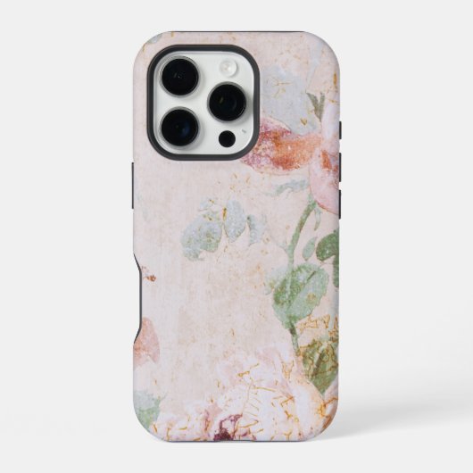 バラのヴィンテージ背景 iPhoneケース (裏面)