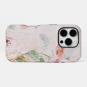 バラのヴィンテージ背景 iPhoneケース (裏面横)