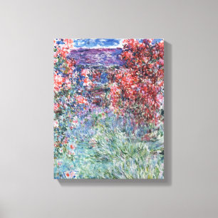 バラの下のGivernyのクロード・モネ の家 キャンバスプリント