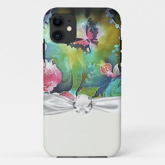 バラの中の蝶々 iPhone 11 ケース