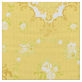 バラの中心がある花の輪の模様 ファブリック (クローズアップ)