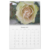 バラの写真のばら色の写真の花のカレンダー カレンダー (1月 2027)