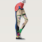 バラの冠を持つハロウィーンのゾンビの女の子 レギンス (右)