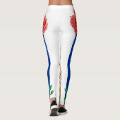 バラの冠を持つハロウィーンのゾンビの女の子 レギンス (裏面)