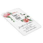 バラの匂いを嗅いで、日付を保存結婚する マグネット (右側)