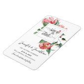 バラの匂いを嗅いで、日付を保存結婚する マグネット (左側)