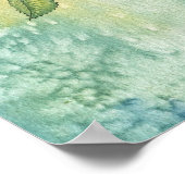 バラの友人フラワーフェアリーとバニーアート ポスター (角)