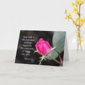 バラの同情カードw聖句（ヘブル人） カード (黄色い花)