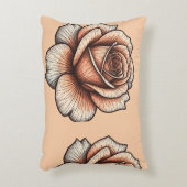 「バラの夢想：あなたの夢のための優雅さ」 アクセントクッション (正面(垂直))