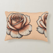 「バラの夢想：あなたの夢のための優雅さ」 アクセントクッション (裏面)