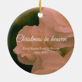 バラの天国のクリスマス メモリアルオーナメント セラミックオーナメント