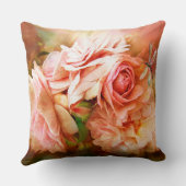 バラの奇跡-モモ-芸術デザイナー枕 クッション (裏面)