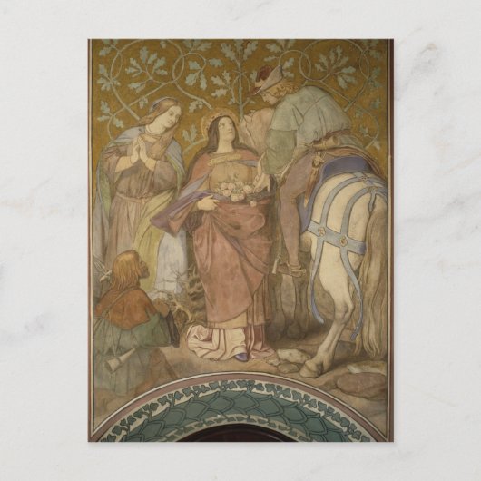 バラの奇跡， c.1855 ポストカード (正面)