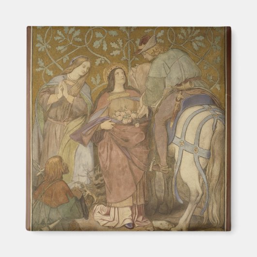 バラの奇跡, c.1855 マグネット (正面)