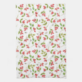バラの実および蜂のteatowel キッチンタオル (縦)