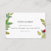 バラの実のパーソナライズな名刺 名刺 (裏面)