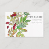 バラの実のパーソナライズな名刺 名刺 (正面)