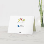 バラの実の植物学的水彩画 カード (裏面)