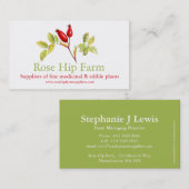 バラの実の草の農場の製造者の名刺 名刺 (正面/裏面)