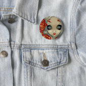 "バラの幽霊"ボタン 缶バッジ (インサイチュ)