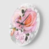 バラの愛の〜時計 ラージ壁時計 (傾斜)