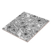 バラの手描きパターン タイル (側面)