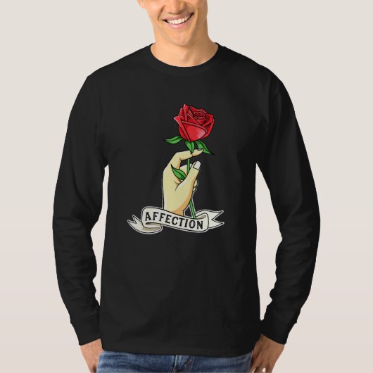 バラの手 愛情 ノベルティ Tシャツ (正面)
