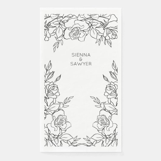 バラの描結婚柱 (正面)