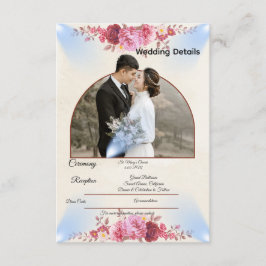 バラの教会の結婚式同封カード エンクロージャーカード