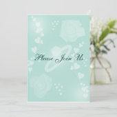 バラの春の新しい婚約の招待状 招待状 (スタンド正面)