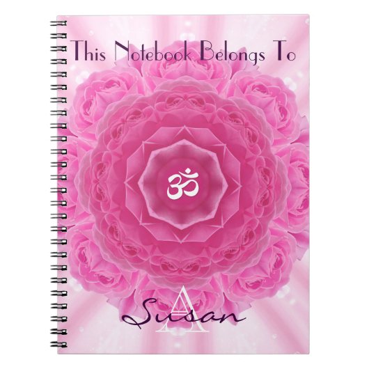 バラの曼荼羅、ノート ノートブック (正面)