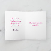 バラの曼荼羅、挨拶状 カード (内部)