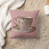 バラの枕が付いている正式のパーティーのカップ・アンド・ソーサー クッション (ブランケット)