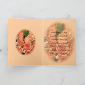 バラの桃カスタマイズの渦 カード (内部)