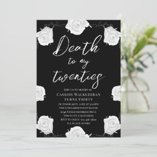 バラの死は私の20歳の誕生日30歳 招待状