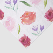 バラの水彩画の花柄 薄葉紙 (詳細)