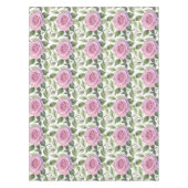 バラの水彩画（ピンクとラベンダー） テーブルクロス (正面)