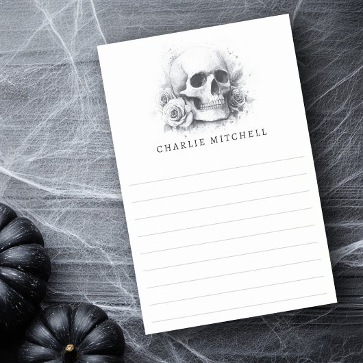 バラの水色が並絵を描んだスカル ポストイット