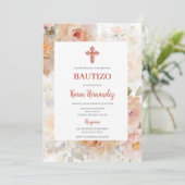 バラの水色の洗礼 スペイン語の招待状 招待状 (スタンド正面)