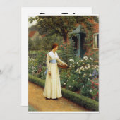 バラの油彩画の運命 招待状 (正面/裏面)