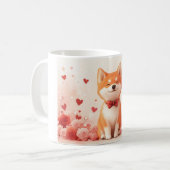 バラの秋田 - バレンタインデー コーヒーマグカップ (正面左)