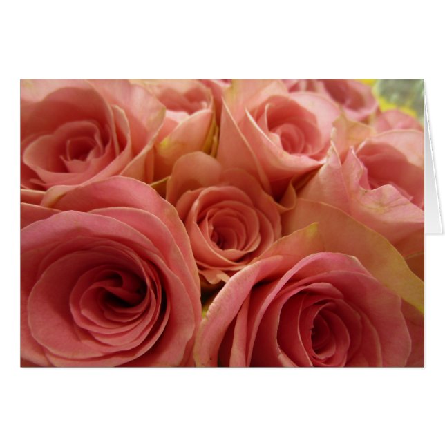 バラの空白のなカード (正面横)