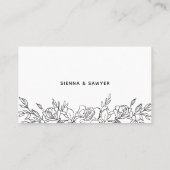 バラの結婚オンラインRSVPカードの位置 名刺 (裏面)