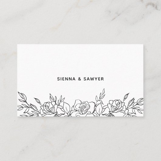 バラの結婚オンラインRSVPカードの位置 名刺 (裏面)