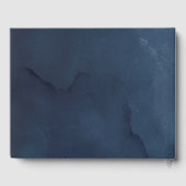 バラの結婚ネイビーブルーのアーバー ゲストブック (裏面)