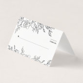 バラの結婚客席配置カードの位置 (正面)