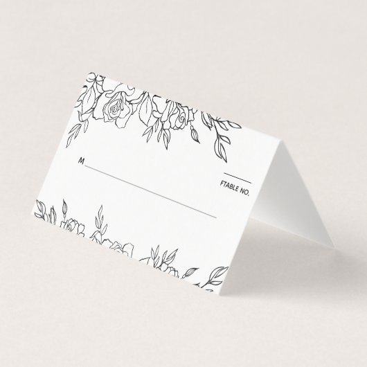 バラの結婚客席配置カードの位置 (正面)