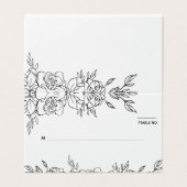 バラの結婚客席配置カードの位置 (外部フラット)