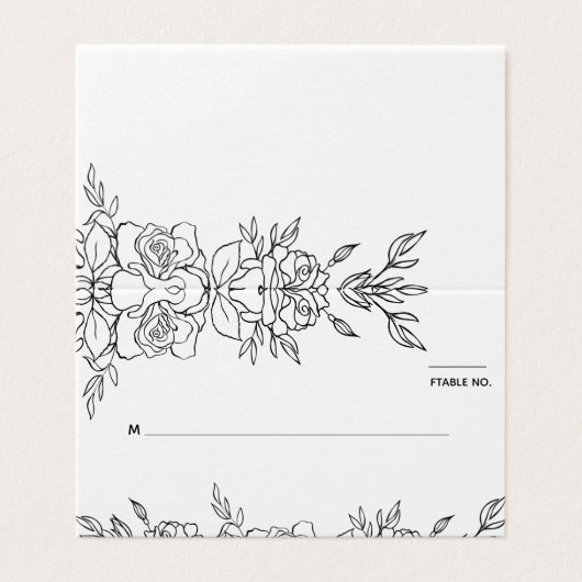 バラの結婚客席配置カードの位置 (外部フラット)