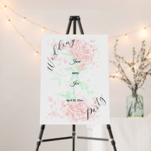 バラの結婚式の発泡スタンドのシンプルアート
